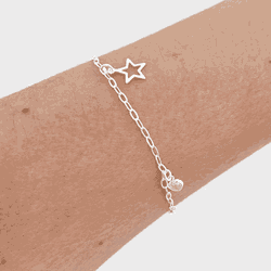 Pulseira Estrela Zirconias Prata 925 - PE03 - LE BEAU