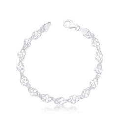 Pulseira Elos Torcidos 4mm Prata 925 - PE400 - LE BEAU