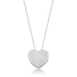 Colar Coração Cravejado Love Prata 925 - P828 - LE BEAU
