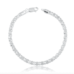 Pulseira Corrente Pipoca 4mm Prata 925 - PP400 - LE BEAU