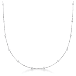 Corrente Veneziana V15 60cm Bolinha 3mm Prata 925 ... - LE BEAU