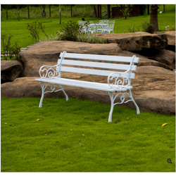 Banco para Jardim Francês Branco - 144 - Tampão e grelha GK