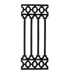 Grade de Ferro Fundido Romana 35X82 cm - 1450 - Tampão e grelha GK