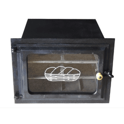 Forno de Ferro Fundido Grande Frente de Vidro 50 X... - Tampão e grelha GK