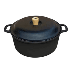 Panela de Ferro Fundido Alça Fixa 16 cm - 229 - Tampão e grelha GK