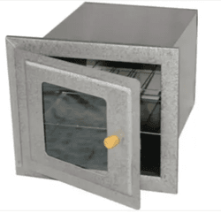 Forno de Chapa de Aço com Frente de Vidro - 350 - Tampão e grelha GK
