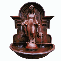 Fonte de Parede Nossa Senhora das Graças em Ferro ... - Tampão e grelha GK
