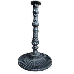 Pé de Mesa Romana em Ferro Fundido 70x42 cm - 0014 - Tampão e grelha GK