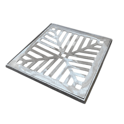 Ralo de Alumínio Fundido com Caixilho 30X30 cm - 8... - Tampão e grelha GK