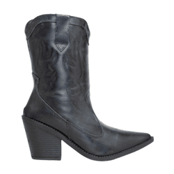 Bota Adele Texana Bordada em Couro Preta - TX2008 ... - LeRUCHEL