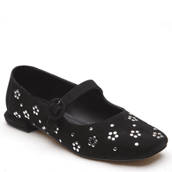 SAPATILHA FIRENZE COURO NOBUCK PRETO - LESSÔ