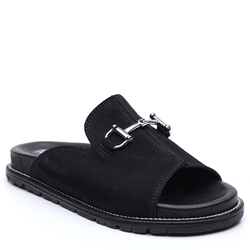 SABOT SORRENTO COURO PRETO - LESSÔ