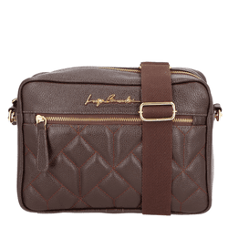 BOLSA MÉDIA COURO CAFÉ - LESSÔ