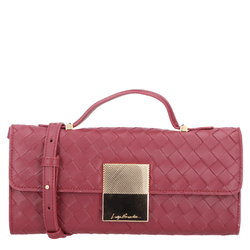 BOLSA DE TRESSÊ EM COURO MARSALA - LESSÔ