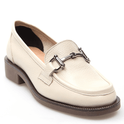 MOCASSIM GENOVA COURO OFF WHITE - LESSÔ