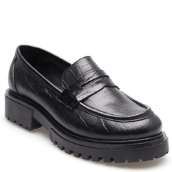 MOCASSIM TORINO COURO CROCO PRETO - LESSÔ