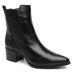 BOTA ESSENZA EM COURO PRETO - LESSÔ