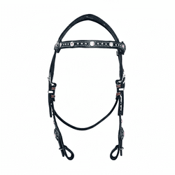  Cabeçada Testeira de Couro com Afogador Sport Equine