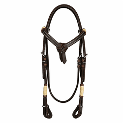  Cabeçada Testeira de Couro com Afogador Sport Equine