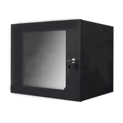 Rack 12U Suspenso P.G. Preto com Porta