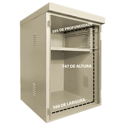Rack Outdoor 6U x 60cm (600mm) – Suspenso IP54 - R... - LEVEL ONE