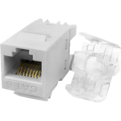 CONECTOR RJ-45 FEMEA CAT.6A Branco - KEYRJ-CAT6-BR - LEVEL ONE
