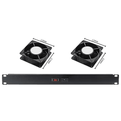 Kit de Ventilação com 2 ventiladores para Rack 1U ... - LEVEL ONE