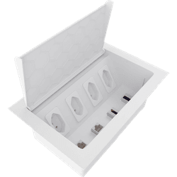 Caixa de Mesa POP 4 Tomadas + 4 Furações para Kyst... - LEVEL ONE