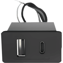 TOMADA CASE TIPO PAINEL C/USB TIPO A+C PRETO - QM ... - LEVEL ONE