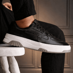 Malibu 30700 Couro Floater Preto Nobuck Grafite So... - LOGALY ATACADO