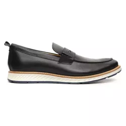 9001 Loafer Elite Couro Premium Preto - 9001 - LOGALY ATACADO