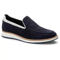 9008 Sapato Masculino Camurça Marinho Chelsea - 90... - LOGALY ATACADO