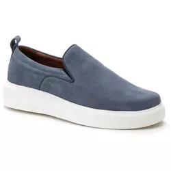 5511 Sapato Slip On Milao Camurça Azul Claro - 551... - LOGALY ATACADO