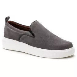 5511 Sapato Slip On Milao Camurça Grafite - 5511 - LOGALY ATACADO
