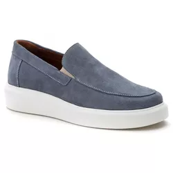 5513 Slip On Masculino Em Couro Milao Azul - 5513 - LOGALY ATACADO