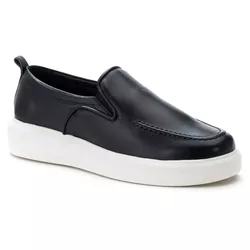 5514 Sapato Masculino Em Couro Slip On Milao Preto... - LOGALY ATACADO