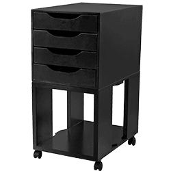 Gaveteiro De Mesa Easy Box 4 Gavetas Madeira com B... - Lojas Angelo
