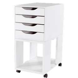 Gaveteiro De Mesa Easy Box 4 Gavetas Madeira com B... - Lojas Angelo