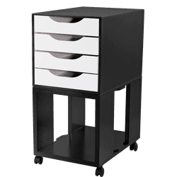 Gaveteiro De Mesa Easy Box 4 Gavetas Madeira com B... - Lojas Angelo