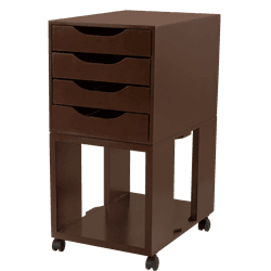 Gaveteiro De Mesa Easy Box 4 Gavetas Madeira com B... - Lojas Angelo