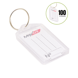Kit 100 Chaveiro de Plástico Branco com Abertura e... - Lojas Angelo