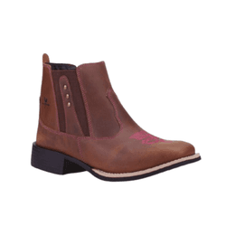 BOTA FEMININA CANO CURTO FÓSSIL CARAMELO - A500 - Caminhos da Roça