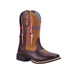 BOTA TEXANA MASCULINA FÓSSIL CAFÉ COM FÓSSIL CARAM... - Caminhos da Roça