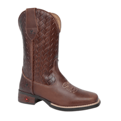 BOTA FEMININA TEXANA FÓSSIL PINHÃO - A8062-PINHAO - Caminhos da Roça