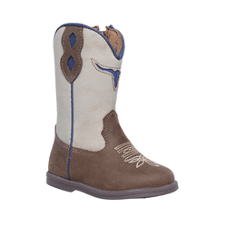 BOTA TEXANA MASCULINA INFANTIL BOI CAFÉ COM OFF WH... - Caminhos da Roça