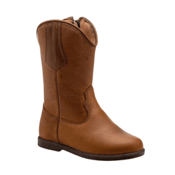BOTA TEXANA JUVENIL FÓSSIL CARAMELO BICO REDONDO -... - Caminhos da Roça