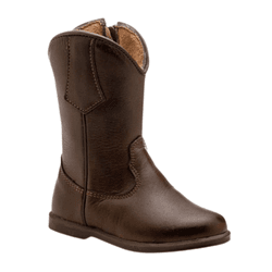 BOTA TEXANA JUVENIL FÓSSIL CAFÉ BICO REDONDO - JB1... - Caminhos da Roça
