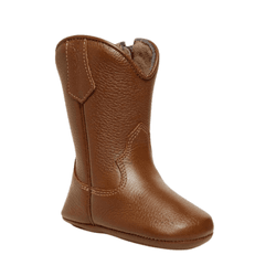 BOTA BEBE TEXANA EM COURO WHISKY - B100-WHISKY - Caminhos da Roça