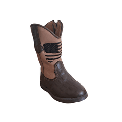Bota Texana Juvenil em Couro Marrom - PROMOÇÃO - P... - Caminhos da Roça