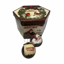 Caixa Bolas De Natal Presenteável Luxo Diversos 8c... - BARBIZAN DECORE